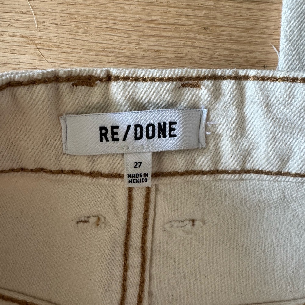 Re/Done 70s Cigarette High Rise Straight Rigid Jeans Rinsed Birch - Picture 4 of 5
